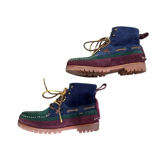 Polo Country Ralph Lauren Suede Ranger Mid Boots Mens 7 Corduroy Lace Up Preppy main image 11